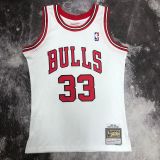 Men's M&N 1998 Scottie Pippen White Retro Jersey