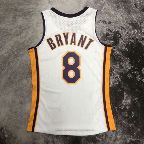 Men's M&N 03/04 Kobe Bryant White Retro Jersey
