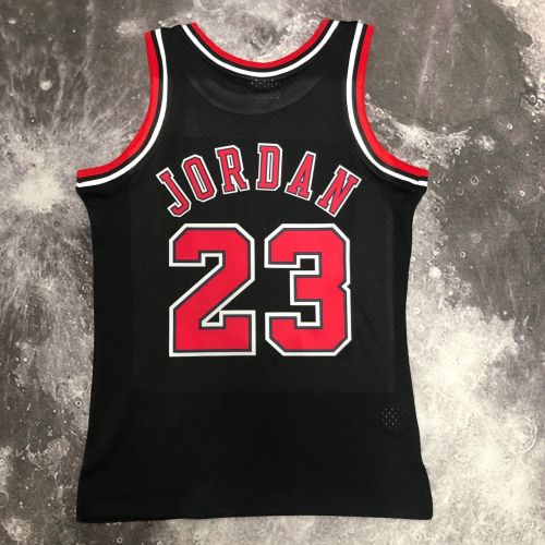 Men's M&N 1998 Michael Jordan Black Retro Jersey
