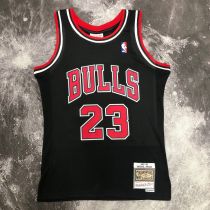 Men's M&N 1998 Michael Jordan Black Retro Jersey
