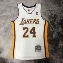 Men's M&N 09/10 Kobe Bryant White Retro Jersey