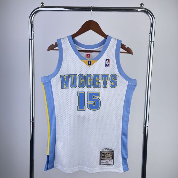 Men's M&N 2003/2004 Carmelo·Anthony White Retro Jersey