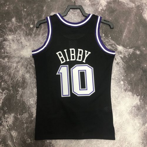 Men's M&N 2001 Mike Bibby Black Retro Jersey