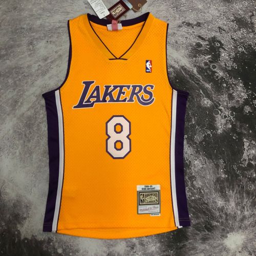 Men's M&N 99/00 Kobe Bryant Yellow Retro Jersey