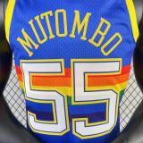 Men's M&N 1991/1992 Dikembe Mutombo Blue Retro Jersey