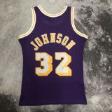 Men's M&N 84/85 Earvin Johnson Purple Retro Jersey