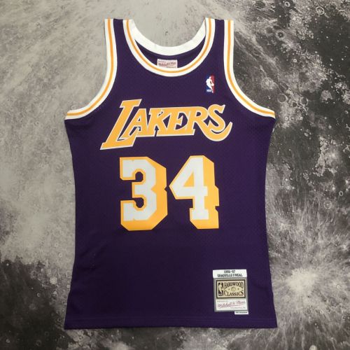 Men's M&N 96/97 Shaquille O'Neal Purple Retro Jersey
