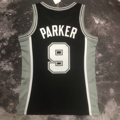 Men's M&N 2002/03 Tony Parker Black Retro Jersey