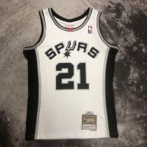 Men's M&N 1998/99 Tim Duncan White Retro Jersey