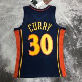 Men's M&N 2009/2010 Stephen Curry Blue Retro Jersey