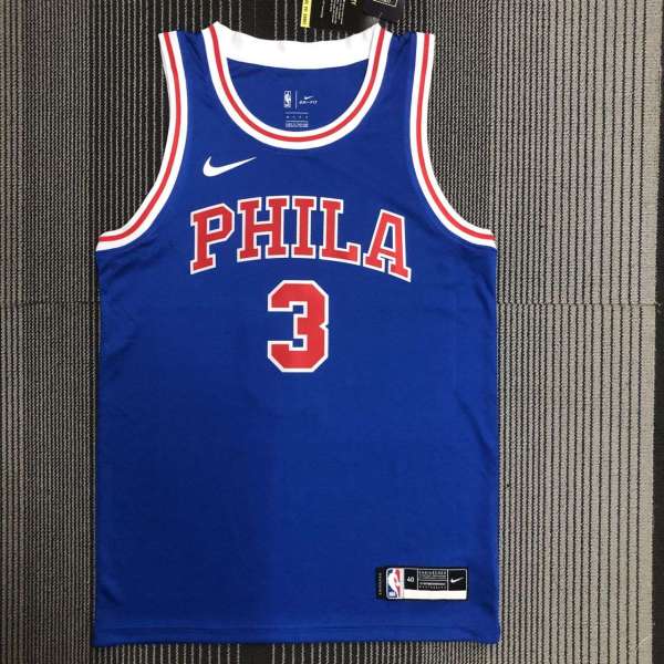 Men's Allen Iverson Blue Retro Team Jersey