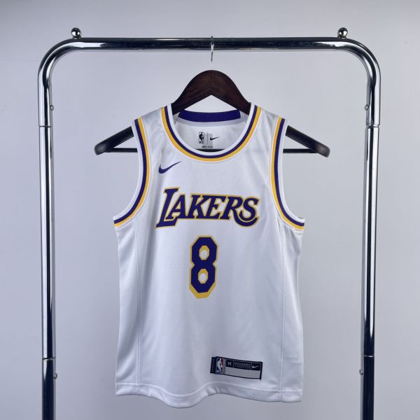 Youth Kobe Bryant White Team Jersey