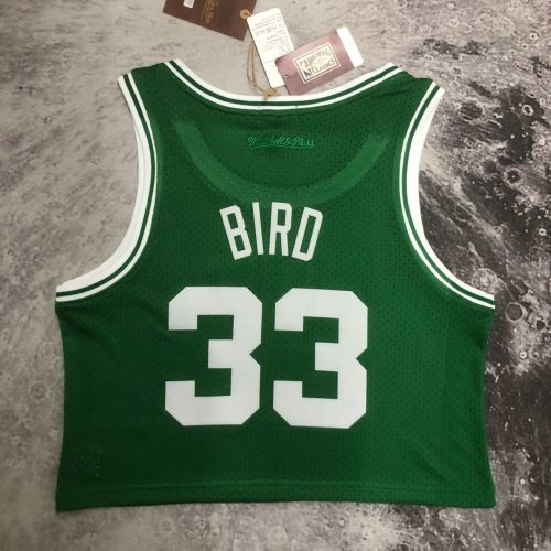 Women's M&N Larry Bird Green Retro Jersey