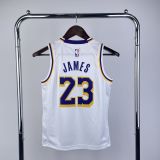Youth LeBron James White Team Jersey