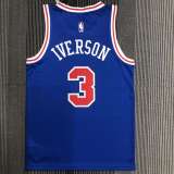 Men's Allen Iverson Blue Retro Team Jersey