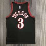 Men's Allen Iverson Black Retro Team Jersey