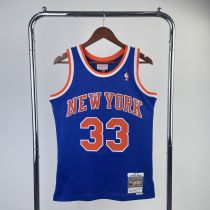 Men's M&N 1991/92 Patrick Ewing Blue Retro Jersey