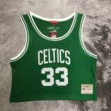 Women's M&N Larry Bird Green Retro Jersey