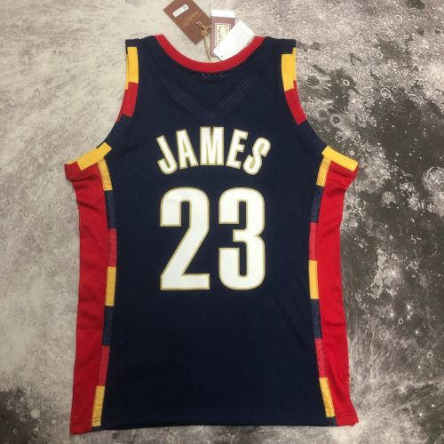 Men's M&N 2008/09 LeBron James Blue Retro Jersey