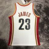 Men's M&N 2003/04 LeBron James White Retro Jersey