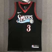 Men's Allen Iverson Black Retro Team Jersey