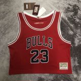 Women's M&N Michael Jordan Red Retro Jersey