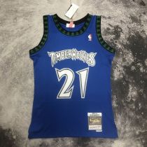 Men's M&N 2003/04 Kevin Garnett Blue Retro Jersey