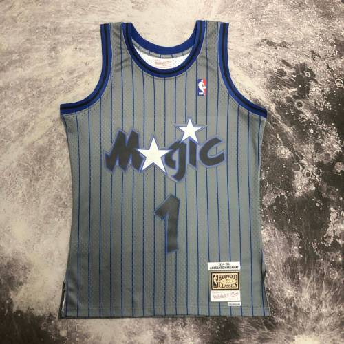Men's M&N 1994/95 Anfernee Hardaway Gray Retro Jersey