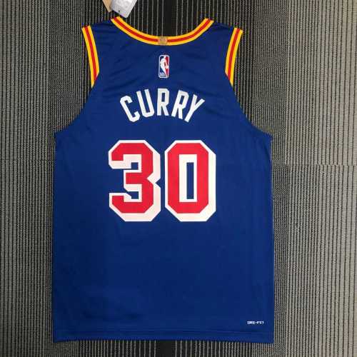 Men's Stephen Curry Blue Retro Team Jersey - Authentic Edition