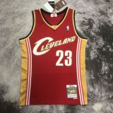 Men's M&N 2003/04 LeBron James Red Retro Jersey