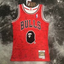 Men's BAPE×M&N Red Team Jersey