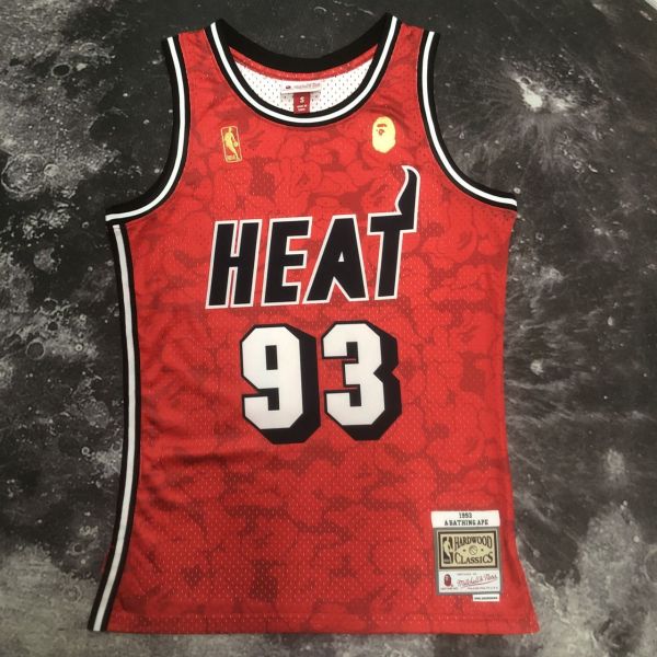 Men's BAPE×M&N Red Team Jersey