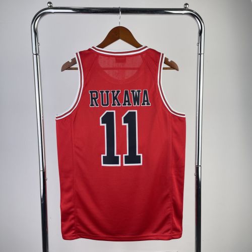 Men's Slam Dunk Kaede Rukawa Red Team Jersey