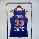 Men's BAPE×M&N Blue Team Jersey