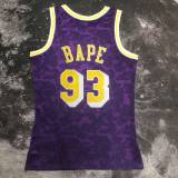 Men's BAPE×M&N Purple Team Jersey