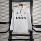Real Madrid 2016/2017 Home Retro Long Sleeve Jersey