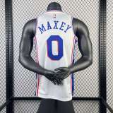 Men's Tyrese Maxey Home White Team Jersey