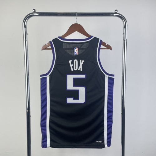 Men's De’Aaron Fox Black Away Team Jersey