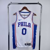 Men's Tyrese Maxey Home White Team Jersey