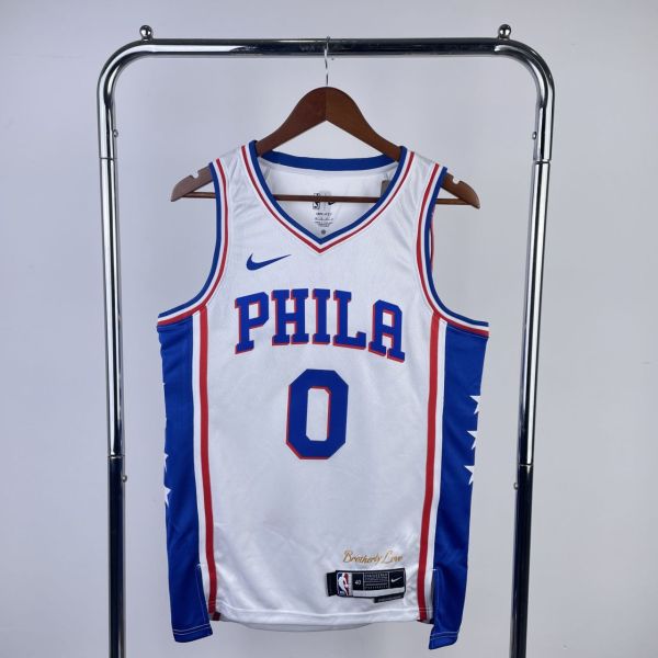 Men's Tyrese Maxey Home White Team Jersey