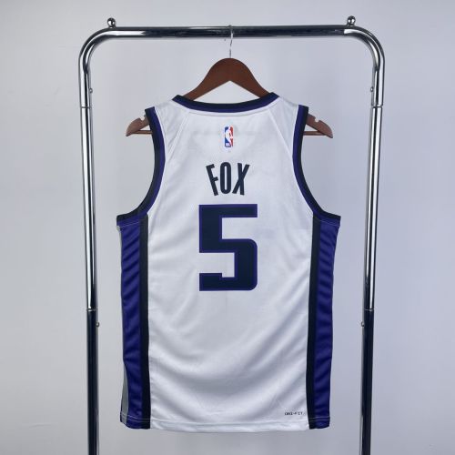 Men's De’Aaron Fox White Home Team Jersey