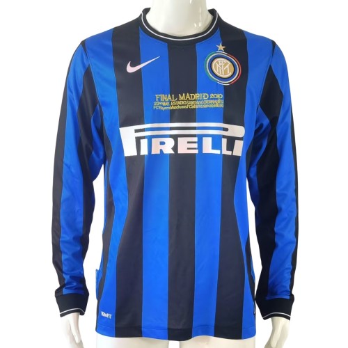 Inter Milan 2010 UCL Final Home Retro Long Sleeve Jersey