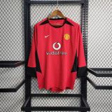 MUFC 2002/2003 Home Retro Long Sleeve Jersey