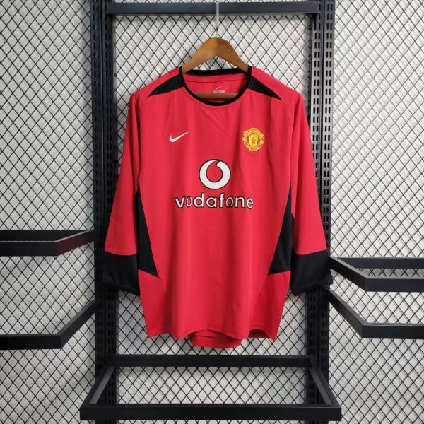 MUFC 2002/2003 Home Retro Long Sleeve Jersey