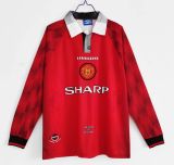 MUFC 1996/1998 Home Retro Long Sleeve Jersey