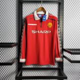 MUFC 1998/1999 Home Retro Long Sleeve Jersey