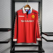 MUFC 1998/1999 Home Retro Long Sleeve Jersey