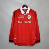 MUFC 1999 UCL Final Home Retro Long Sleeve Jersey