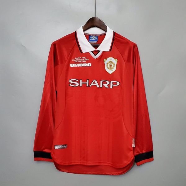 MUFC 1999 UCL Final Home Retro Long Sleeve Jersey