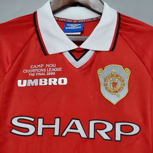 MUFC 1999 UCL Final Home Retro Long Sleeve Jersey